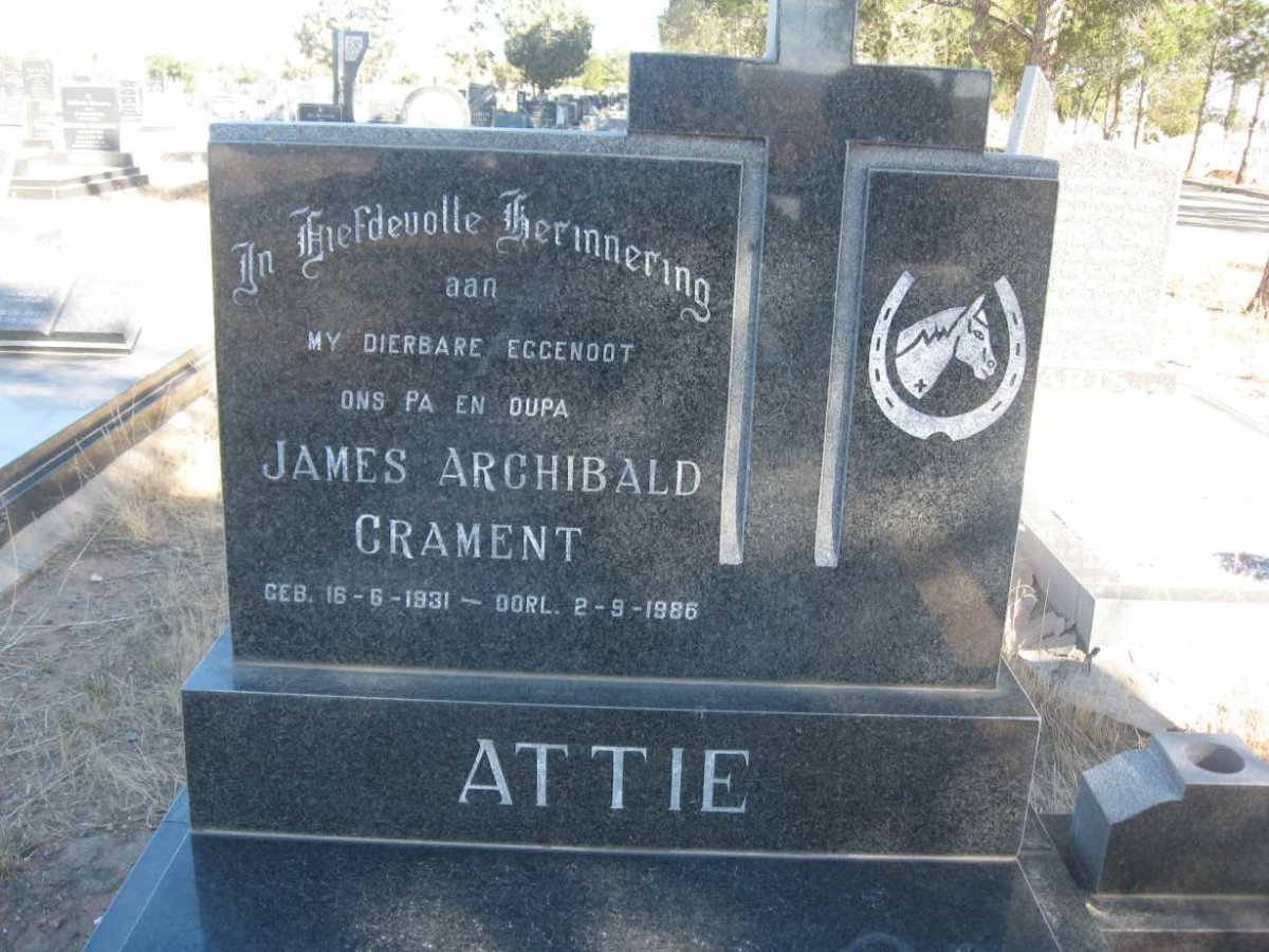 CRAMENT James Archibald 1931-1986 
