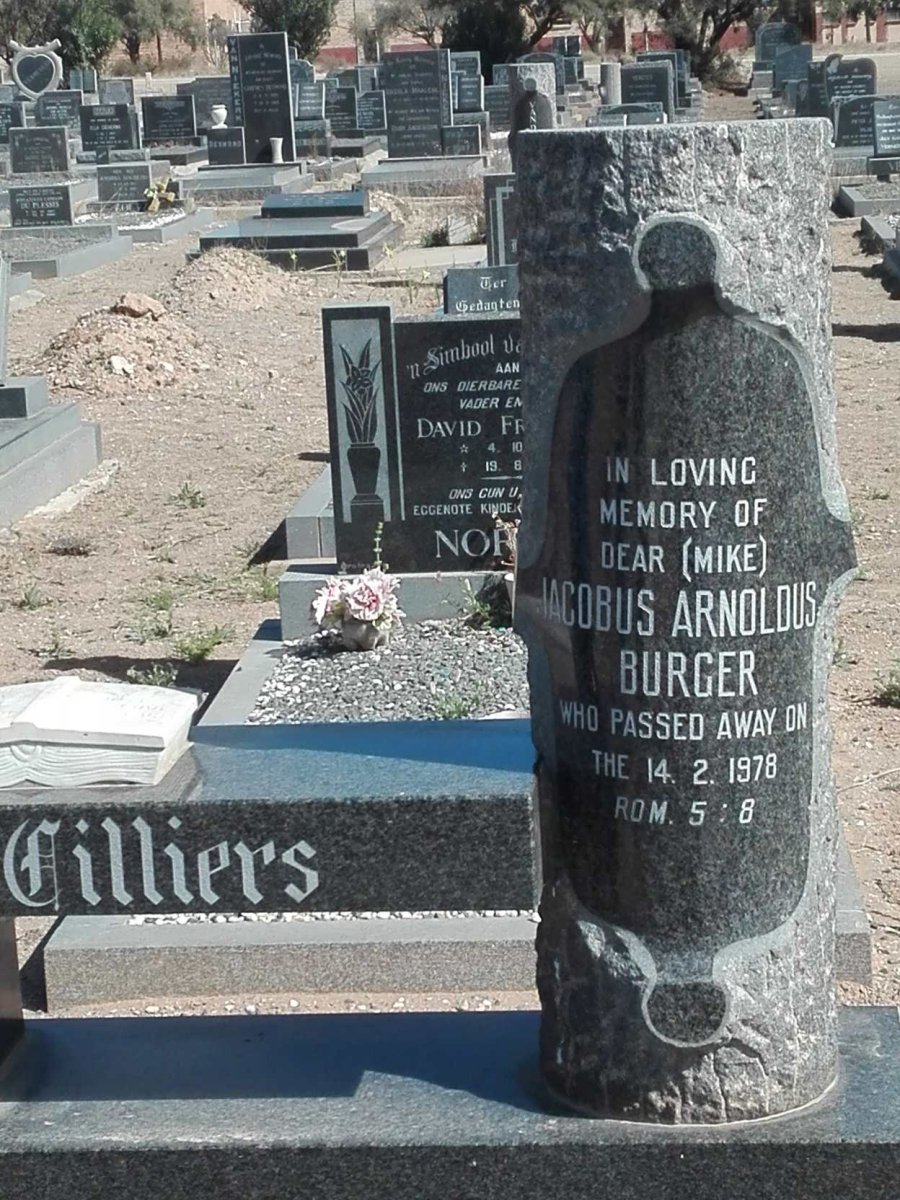 CILLIERS Jacobus Arnoldus Burger -1978