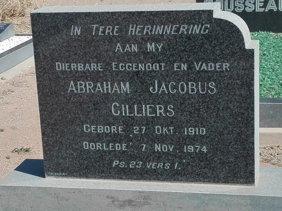 CILLIERS Abraham Jacobus 1910-1974