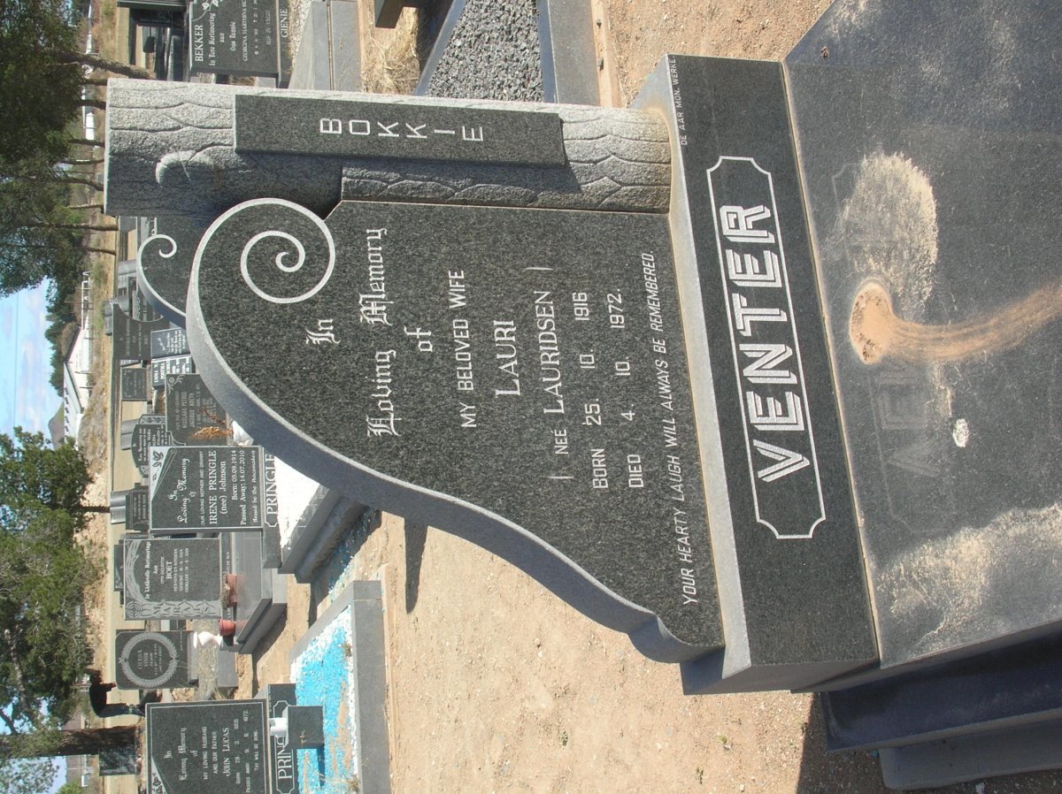 VENTER Lauri nee LAURIDSEN 1916-1972