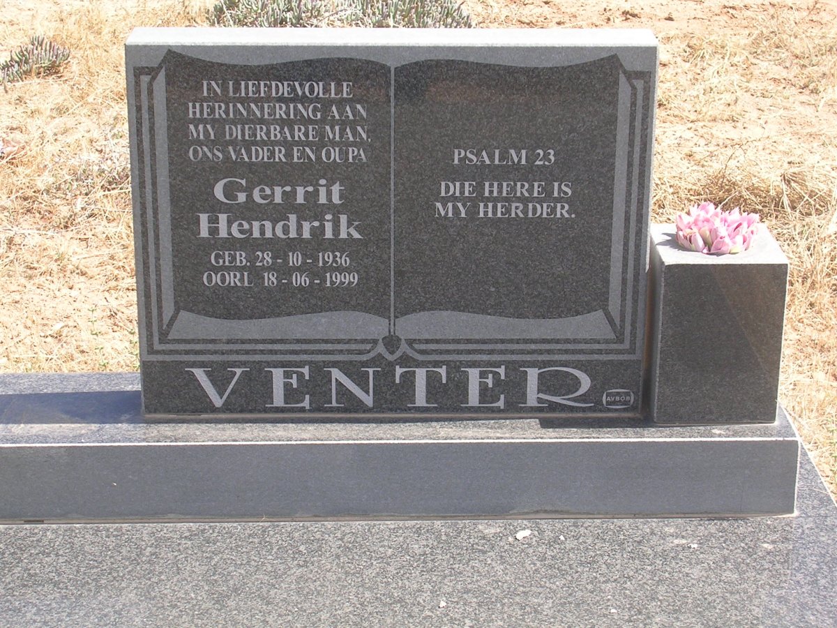 VENTER Gerrit Hendrik 1936-1999
