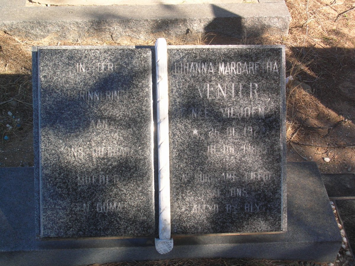 VENTER Johanna Margaretha nee VILJOEN 1922-1988