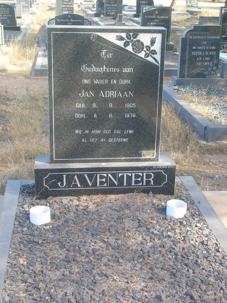 VENTER Jan Adriaan 1905-1976 