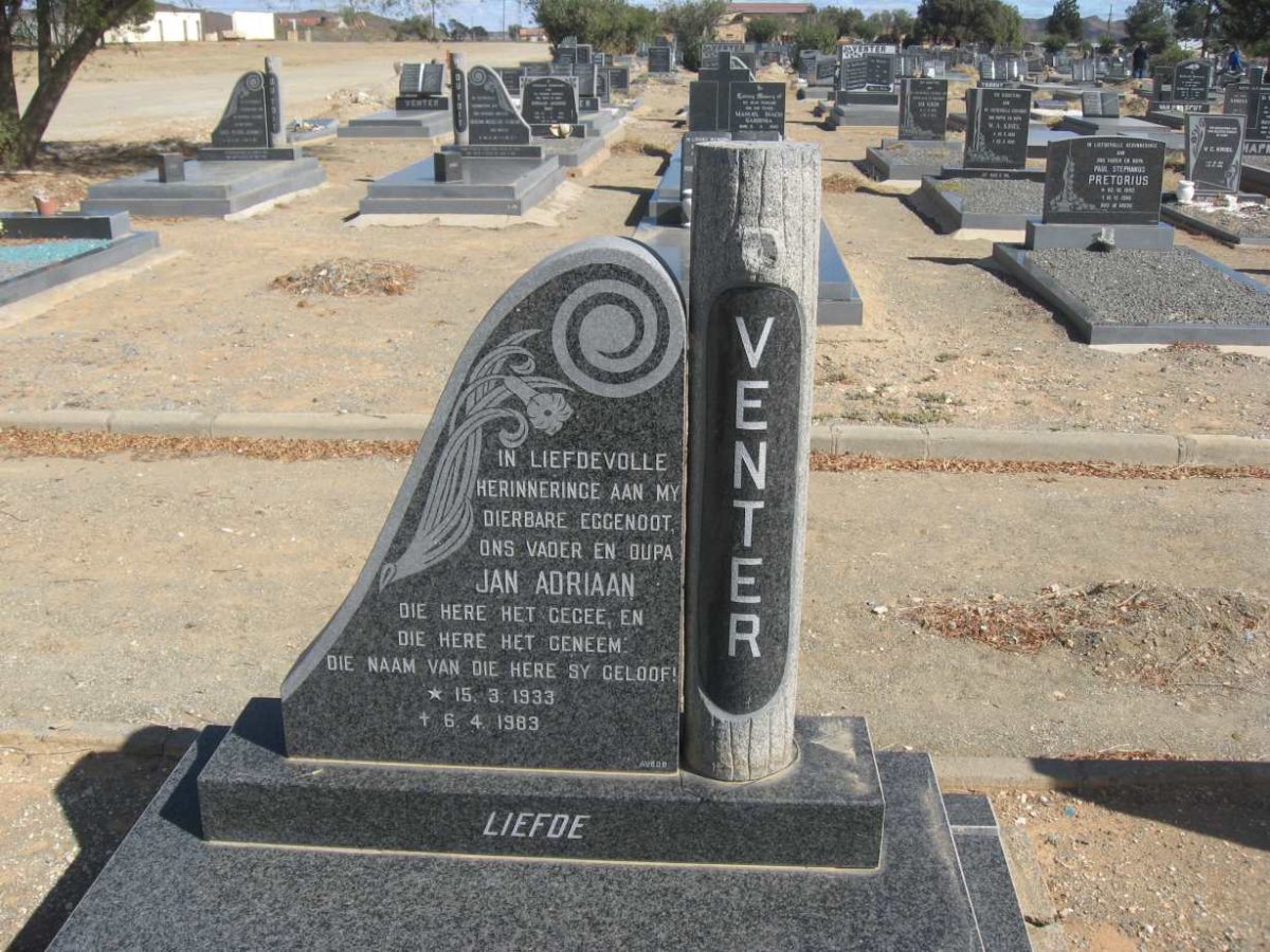 VENTER Jan Adriaan 1933-1983