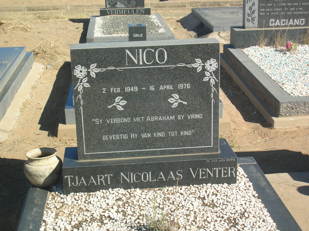 VENTER Tjaart Nicolaas 1949-1976
