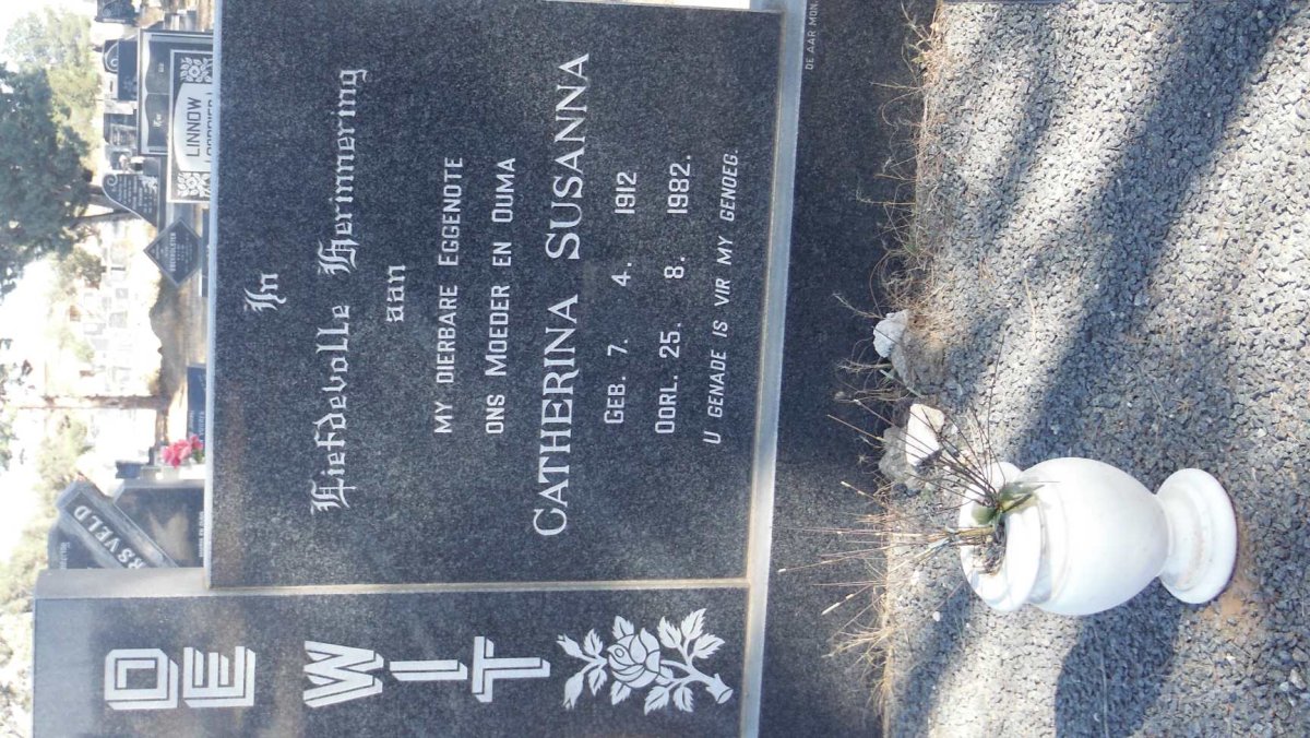WIT Catherina Susanna, de 1912-1982
