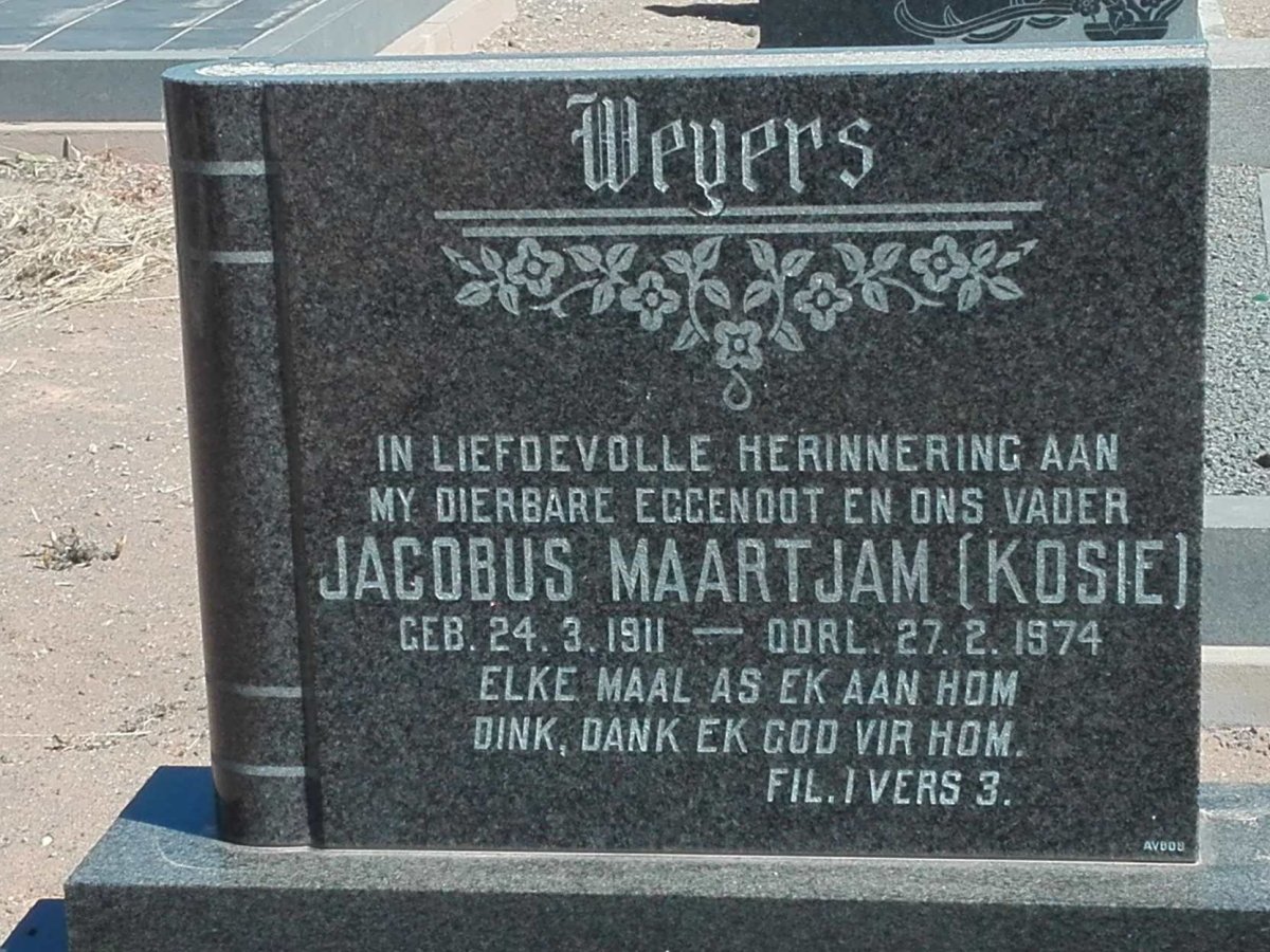 WEYERS Jacobus Maartjam 1911-1974