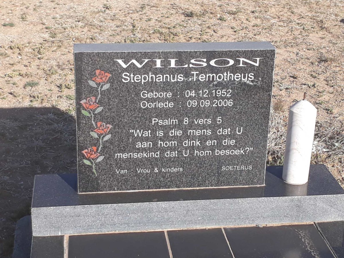 WILSON Stephanus Temotheus 1952-2006