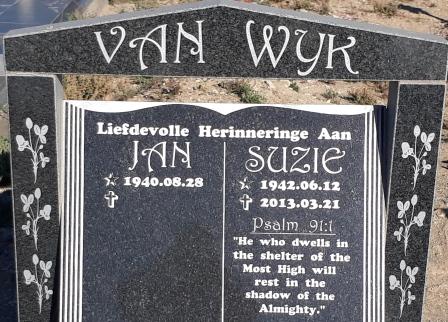 WYK Jan, van 1940- &amp; Suzie 1942-2013