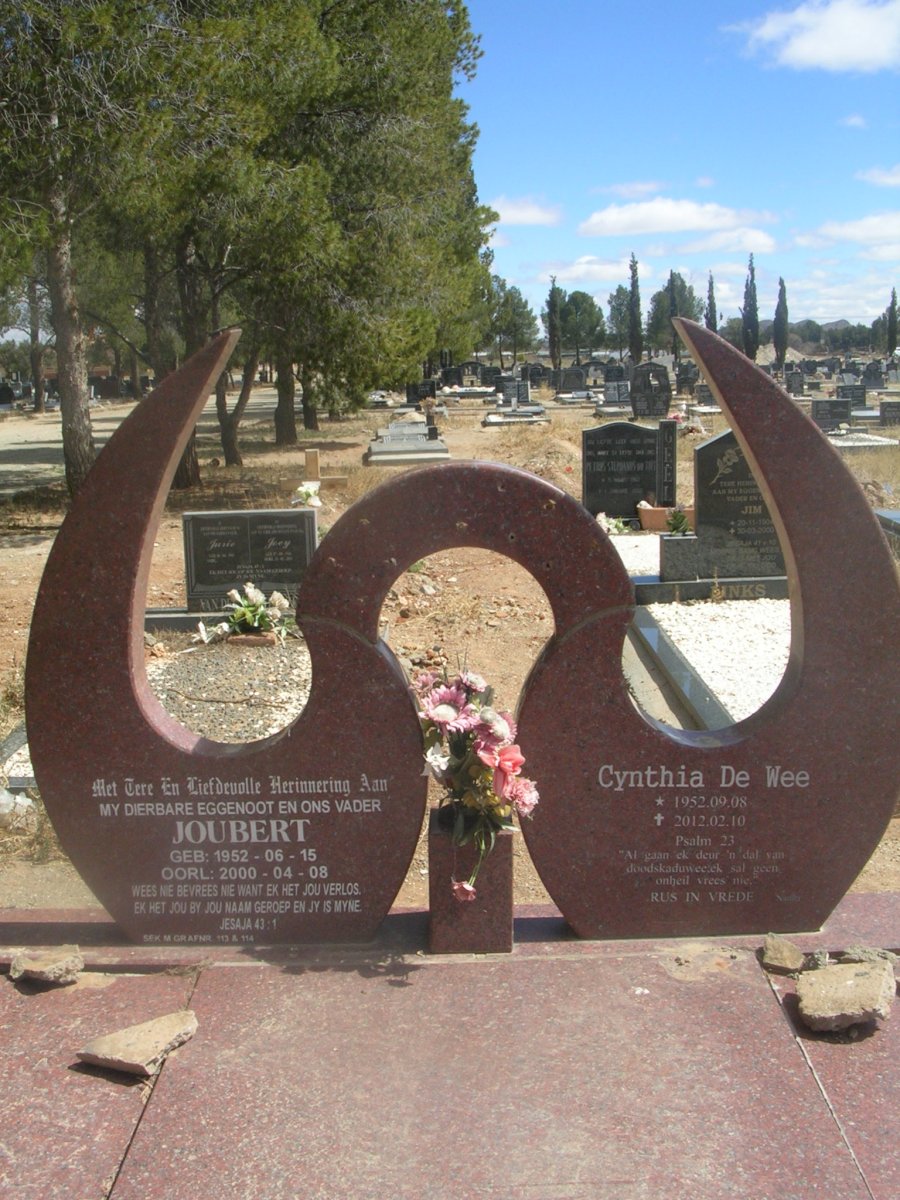 WEE Joubert, de 1952-2000 &amp; Cynthia 1952-2012