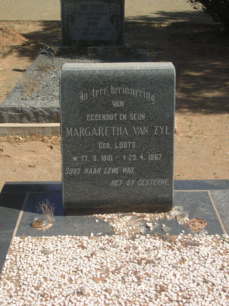 ZYL Margaretha, van nee LOOTS 1901-1967