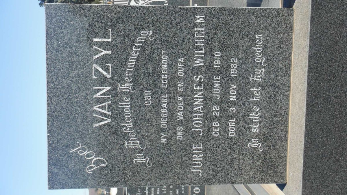 ZYL Jurie Johannes Wilhelm, van 1910-1982