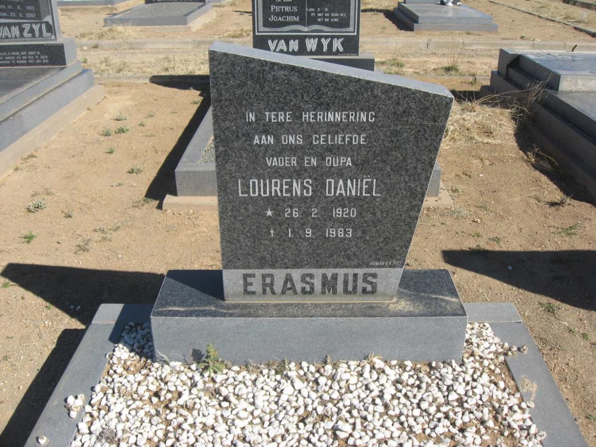 ERASMUS Lourens Daniël 1920-1983
