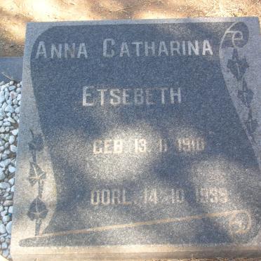 ETSEBETH Anna Catharina 1910-1999