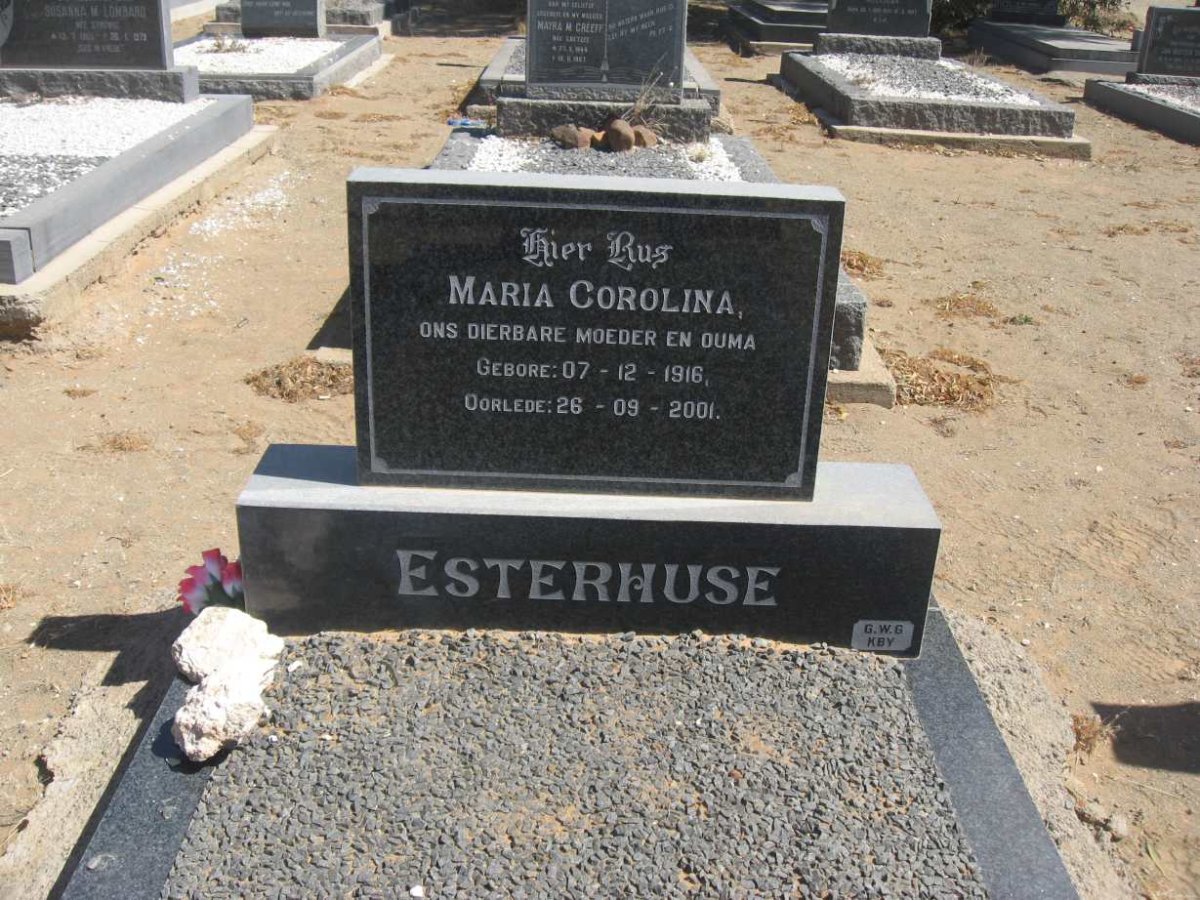 ESTERHUSE Maria Corolina 1916-2001