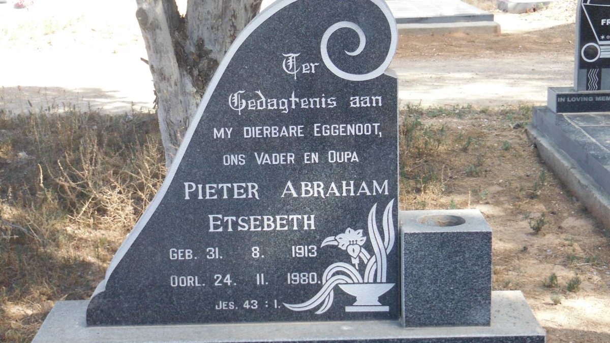 ETSEBETH Pieter Abraham 1913-1980 