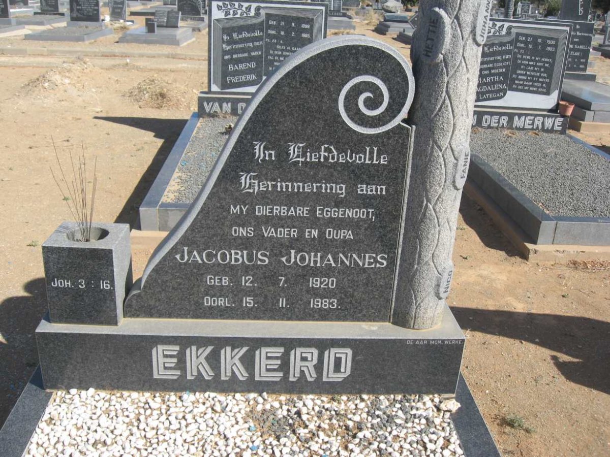 EKKERD Jacobus Johannes 1920-1983