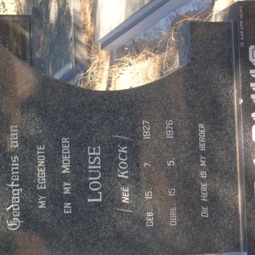 ERASMUS Louise nee KOCK 1927-1976