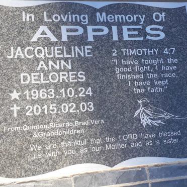 APPIES Jacqueline Ann Delores 1963-2015