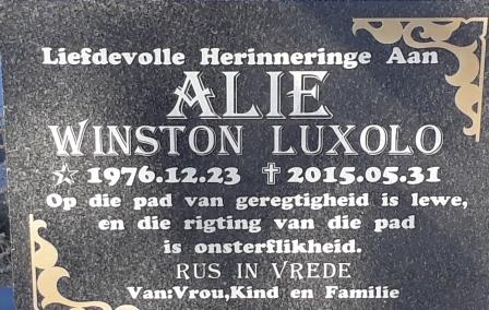 ALIE Winston Luxolo 1976-2015
