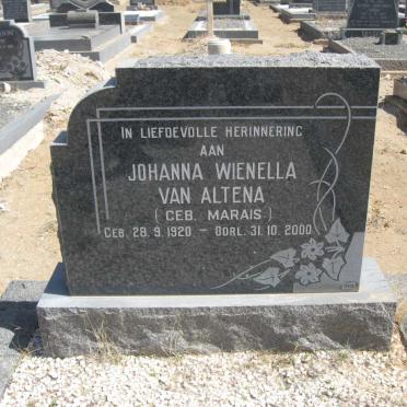 ALTENA Johanna Wienella, van nee MARAIS 1920-2000