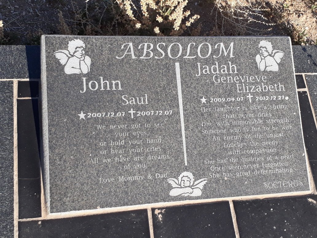 ABSOLOM John Saul 2007-2007 :: ABSOLOM Jadah Genevieve Elizabeth 2009-2012