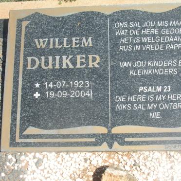 DUIKER Willem 1923-2004
