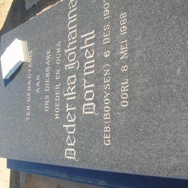 DORMEHL Dederika Johanna nee BOOYSEN 1907-1988