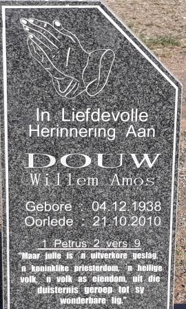 DOUW Willem Amos 1938-2010