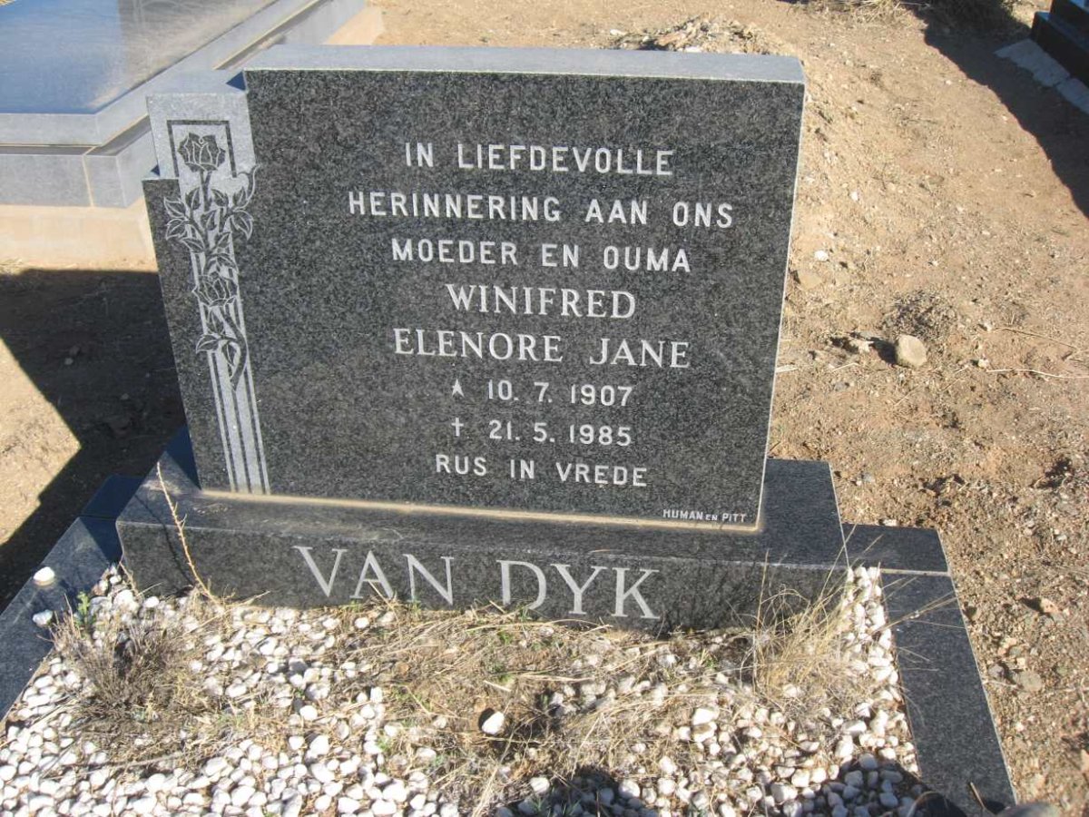 DYK Winifred Elenore Jane, van 1907-1985