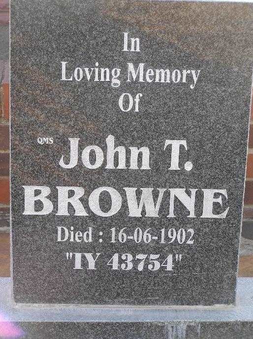BROWNE John T. -1902