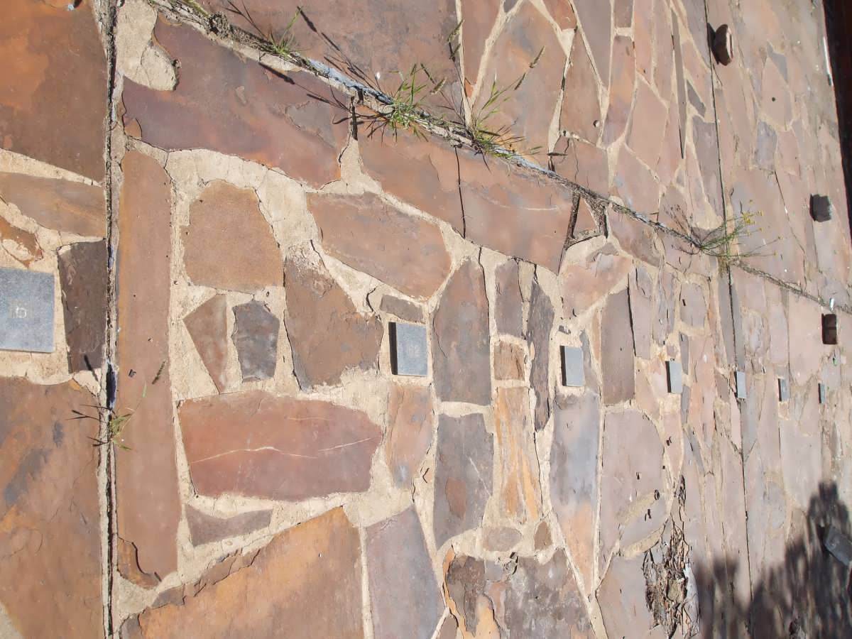 5. Plaques in a stone path