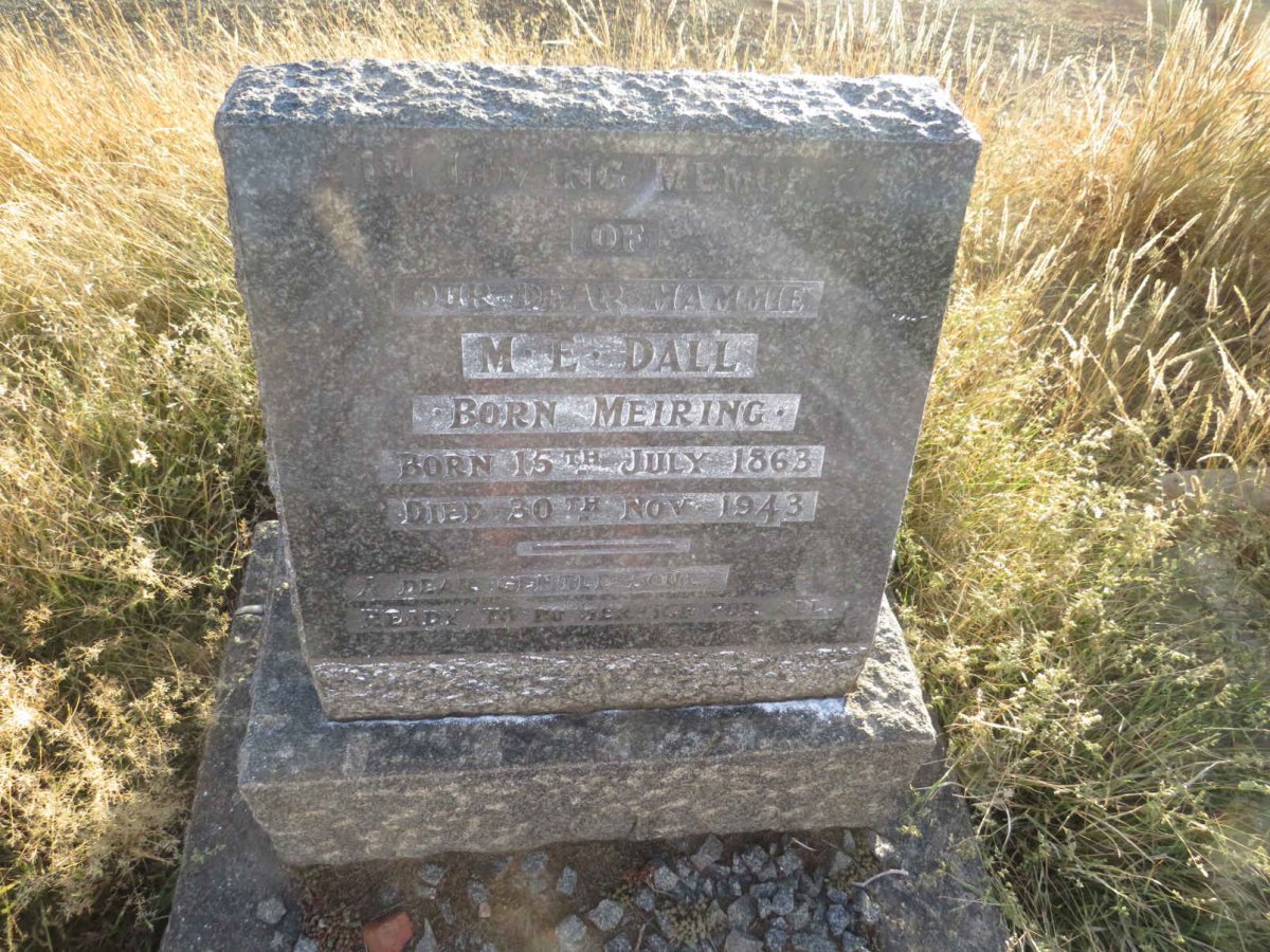 DALL M.E. nee MEIRING 1863-1943
