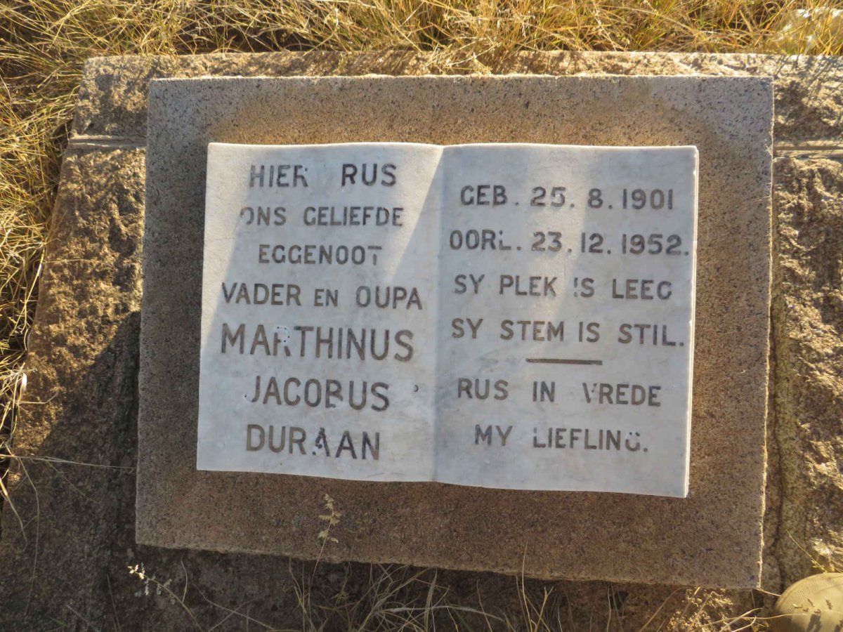 DURAAN Marthinus Jacobus 1901-1952
