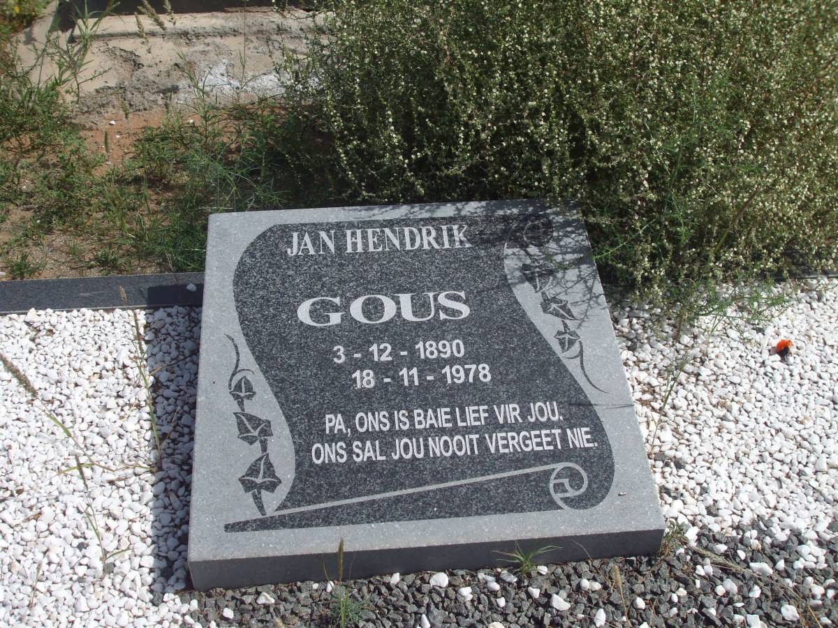 GOUS Jan Hendrik 1890-1978