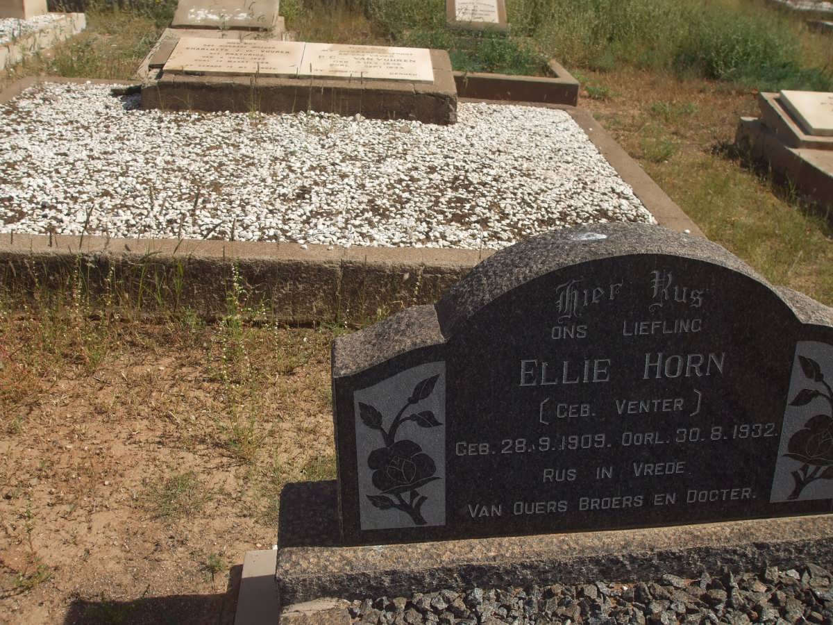 HORN Ellie nee VENTER 1909-1931