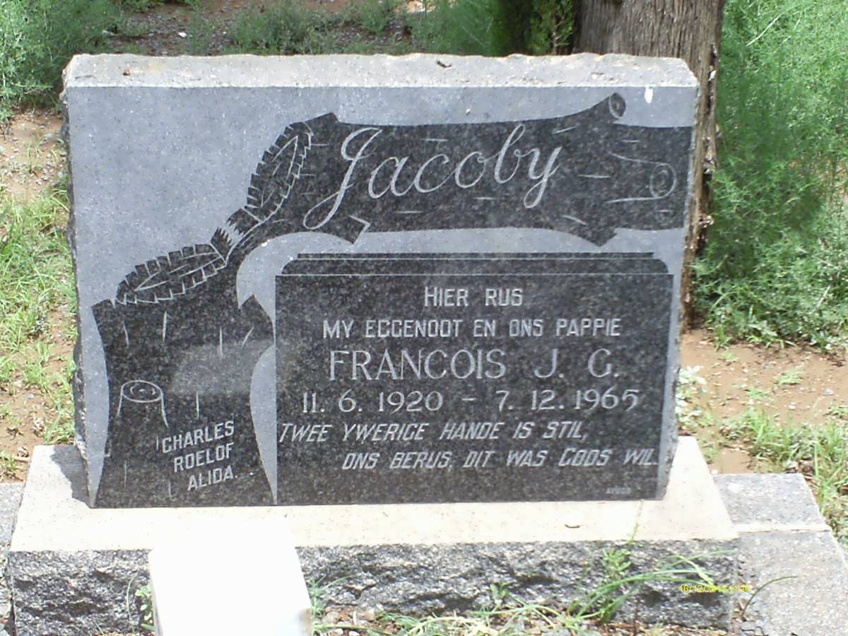 JACOBY Francois J.G. 1920-1965
