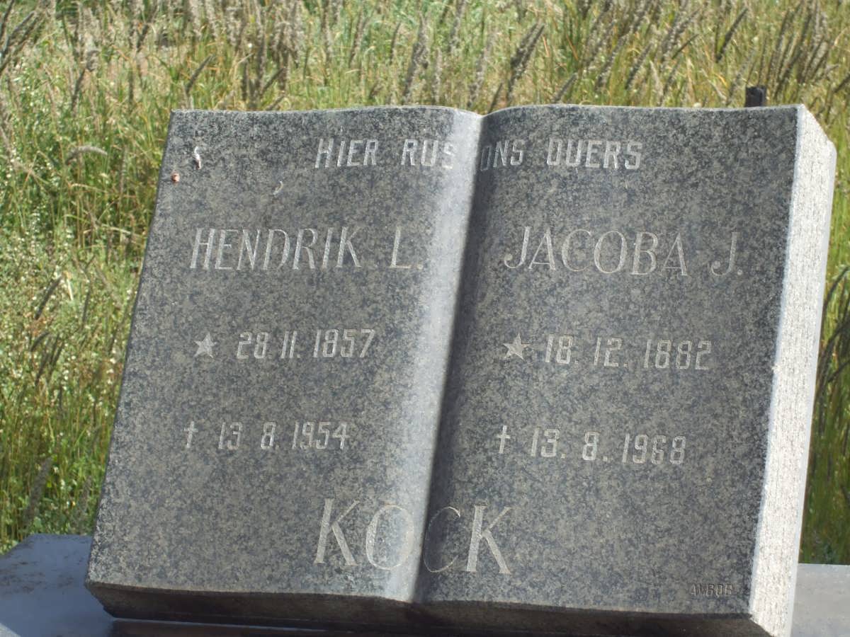 KOCK Hendrik L. 1857-1954 &amp; Jacoba J. 1882-1968