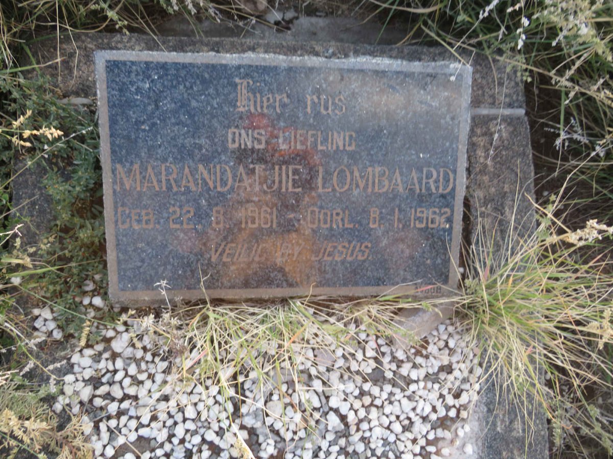 LOMBAARD Marandatjie 1961-1962