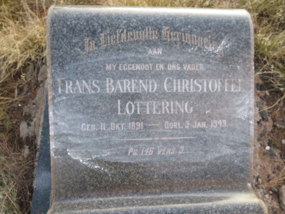 LOTTERING Frans Barend Christoffel 1891-1949