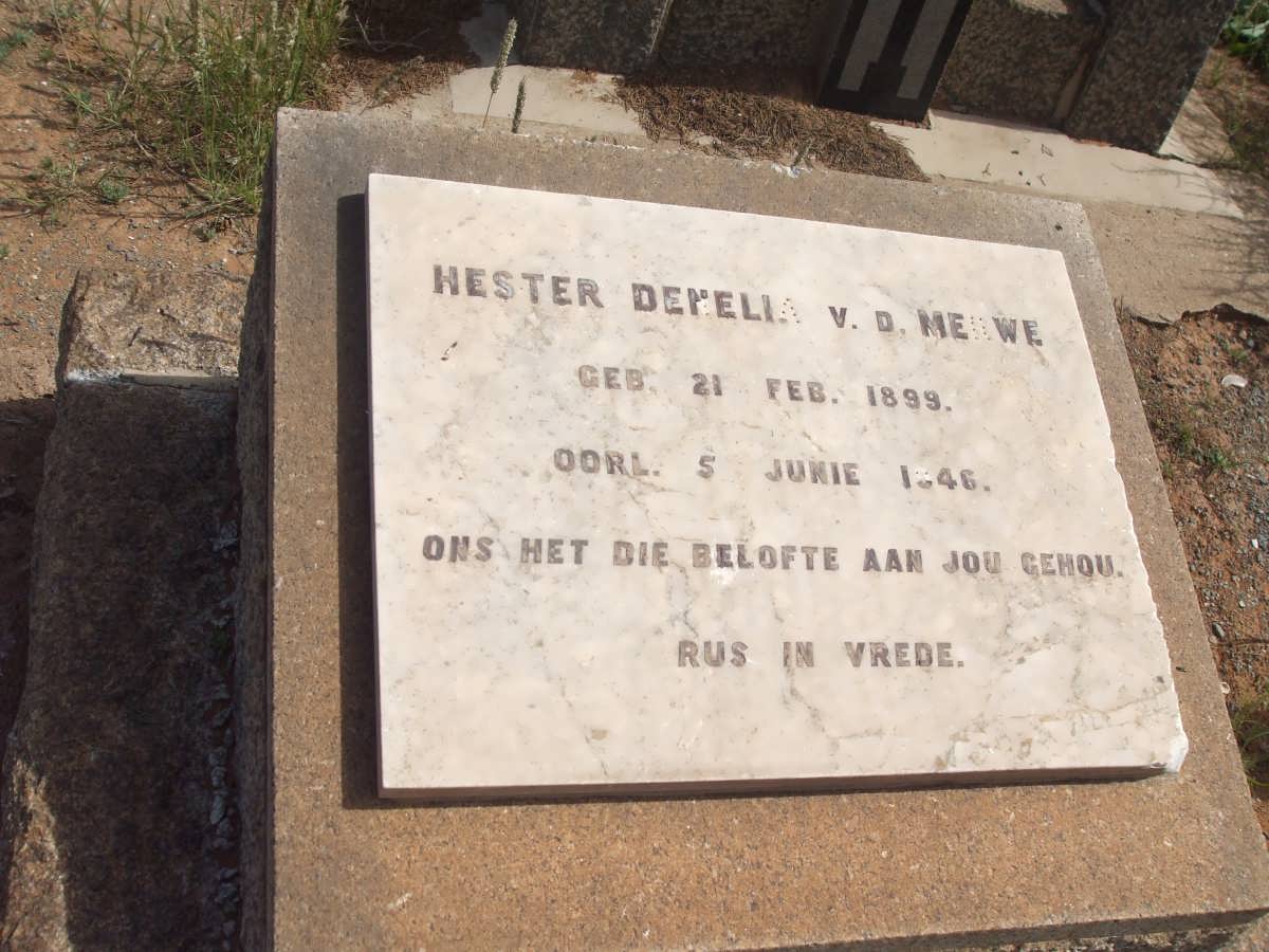 MERWE Hester Denella, van der 1899-1946