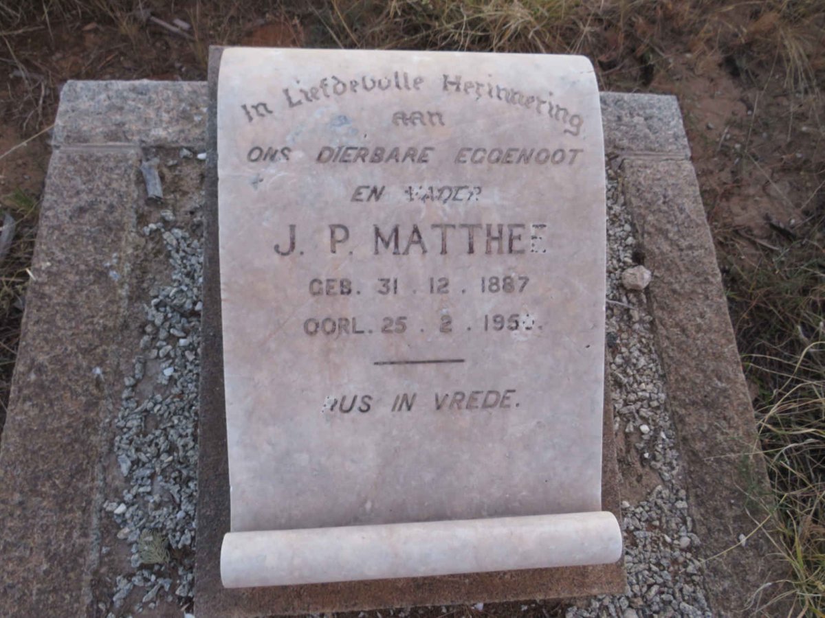 MATTHEE J.P. 1887-195?