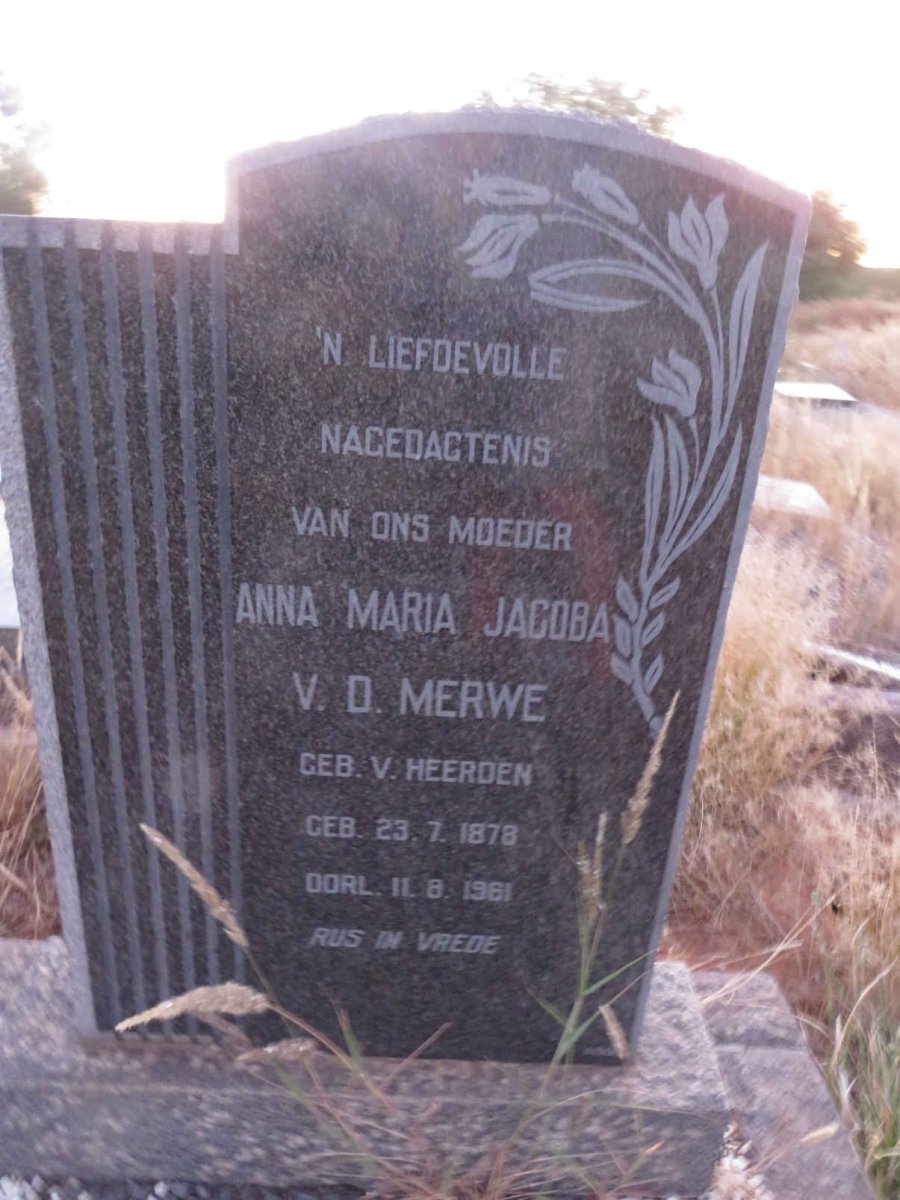 MERWE Anna Maria Jacoba, v.d. nee VAN HEERDEN 1878-1961
