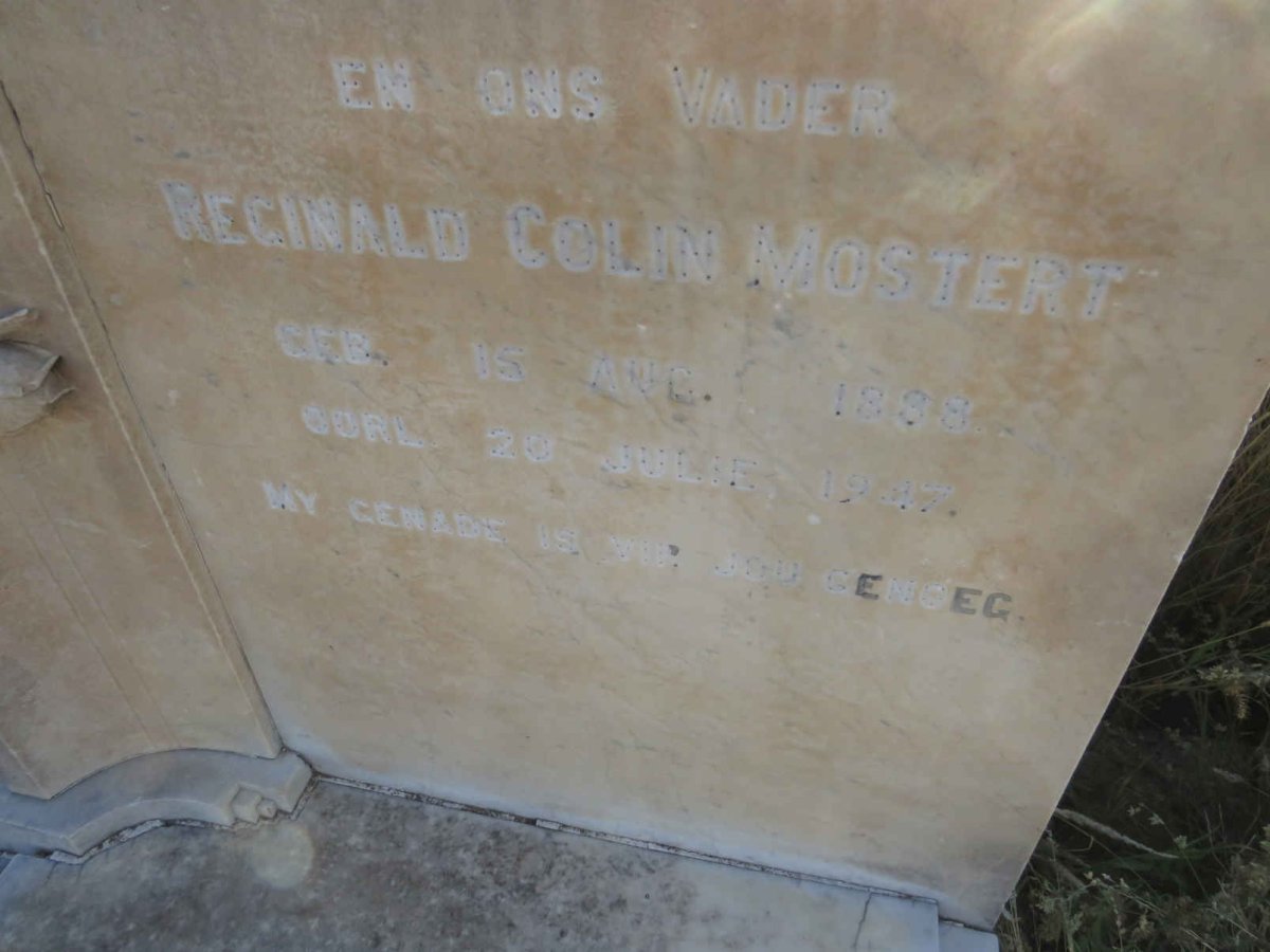 MOSTERT Reginald Colin 1888-1947