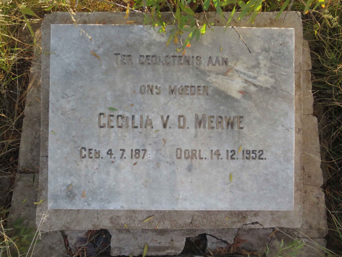 MERWE Cecilia, v.d. 1871-1952