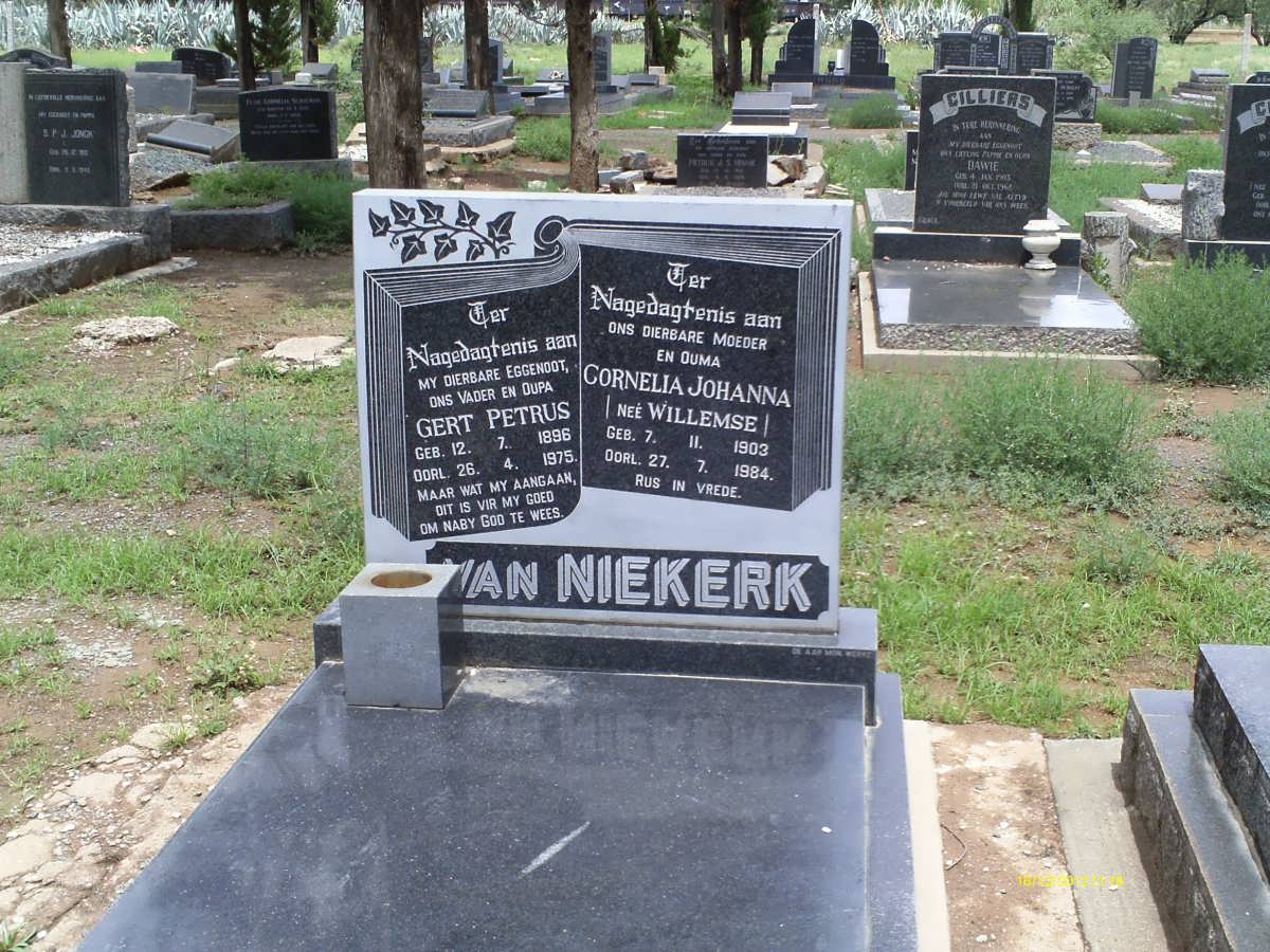 NIEKERK Gert Petrus, van 1896-1975 &amp; Cornelia Johanna WILLEMSE 1903-1984