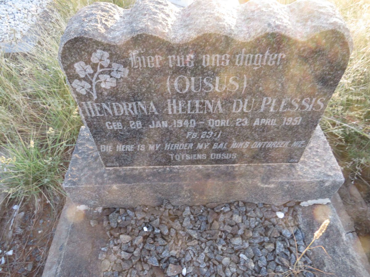 PLESSIS Hendrina Helena, du 1940-1951