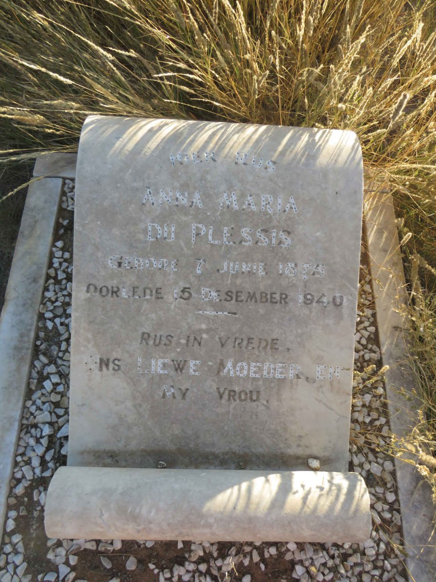 PLESSIS Anna Maria, du 1875-1940