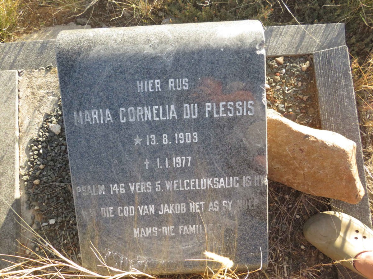 PLESSIS Maria Cornelia, du 1903-1977
