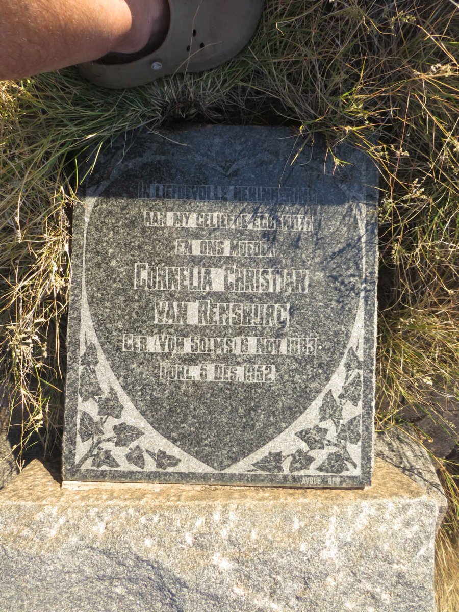 RENSBURG Cornelia Christian, van nee VON SOLMS 1883-1952